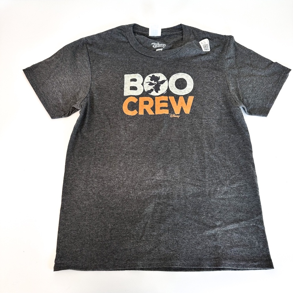 Disney Boo Crew Gray Halloween Short Sleeve T-Shirt Men's Small Cotton Blend